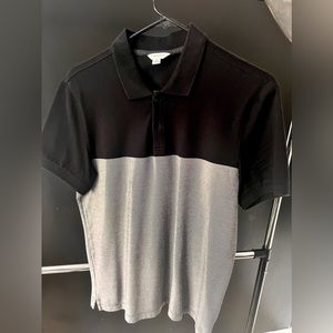 Calvin Klein Black/Gray Polo // Size Medium